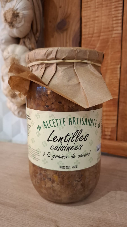 Lentilles cuisinées