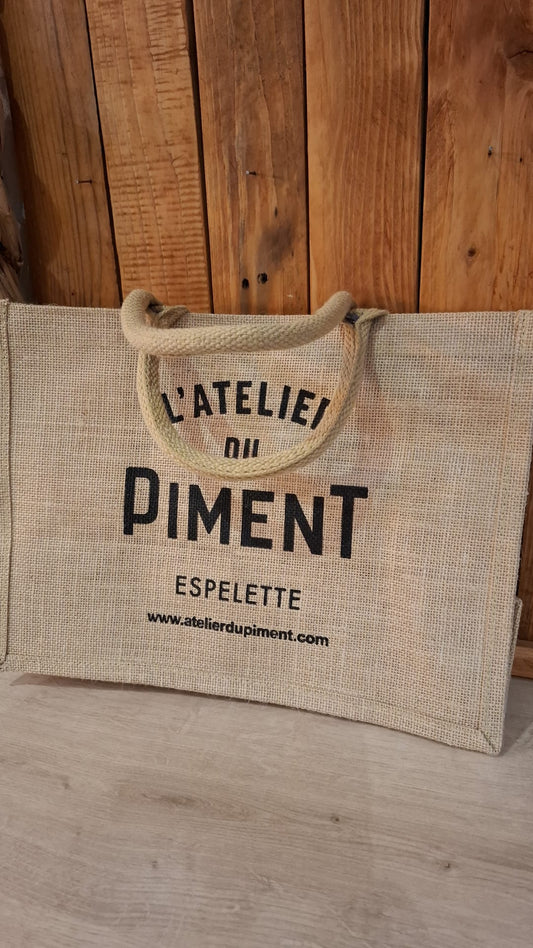 Sac basque en toile de jute